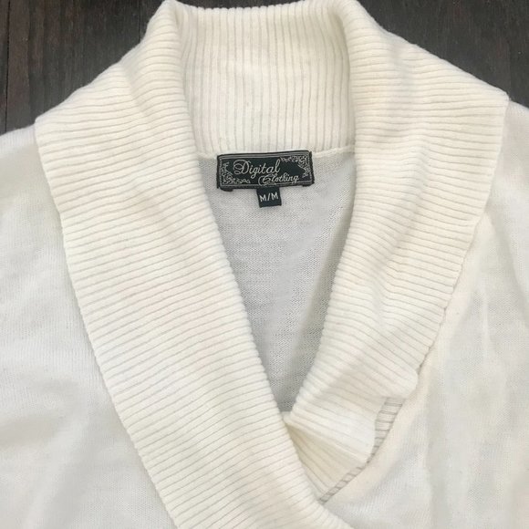 White Full Sleeves Light Sweater - Picture 5 of 6